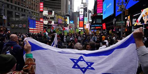 Pro Palestinian Rally In New York City Met With Pro Israeli Counter