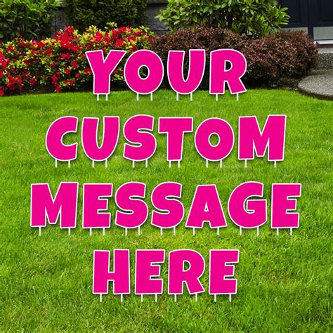 Custom Yard Sign Letters Personalized Printed Yard Letters Etsy