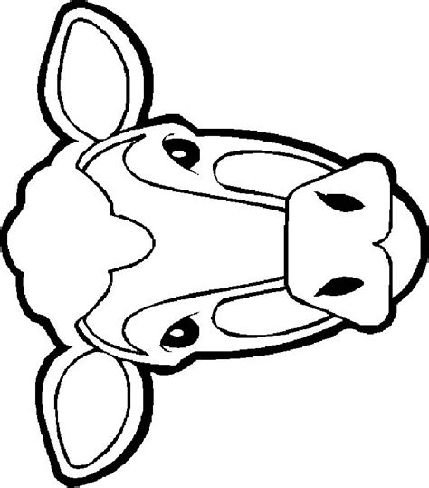 Cow Face Coloring Page Coloring Home