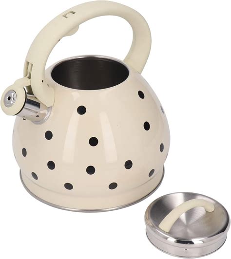 L Stainless Steel Whistling Kettle Polka Dots Gas Hearth Whisteling