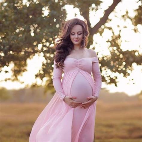 Maternity Dress For Photo Shoot Long Sleeve Dresses For Pregnant Women