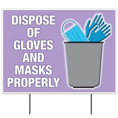 Dispose Of Gloves And Masks Properly Double Sided Yard Sign 23x17 In