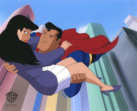 Superman Lois LaneMEDIUM Original Production Cel On Printed BackgroundIMAGE SIZE X