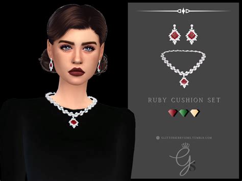Glitterberrysims Custom Content — Ruby Cushion Set This Set Includes A