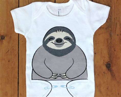 Sloth Funny Baby Clothes Cute Baby Clothes Sloth Onesie