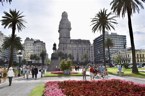 Montevideo Uruguay Plaza Independencia La Rambla And Bodega Bouza