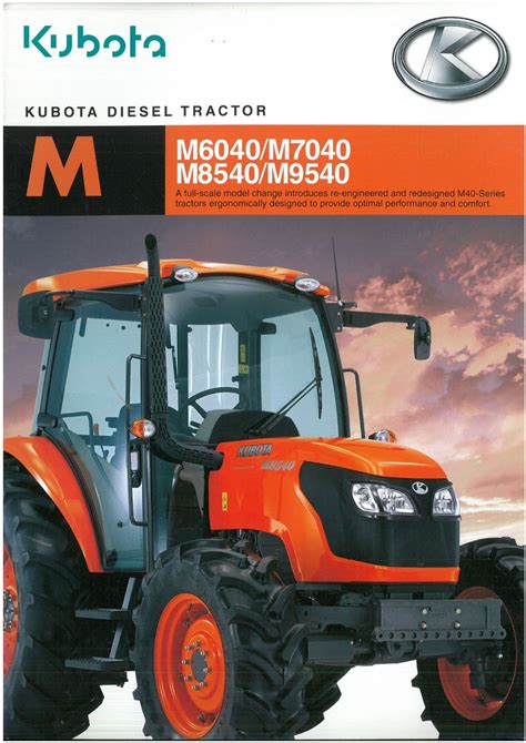 Kubota Tractor M Series Brochure M6040 M7040 M8540 M9540
