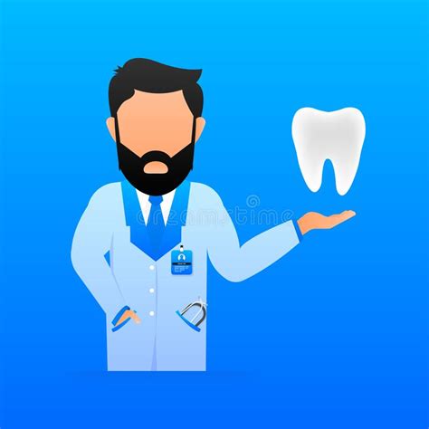 Dentist In Flat Style Healthcare Illustration Stock Vector