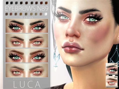 Pralinesims Luca Eyebrows N89 Sims Sims 4 Cc Makeup Sims 4 Cc Skin