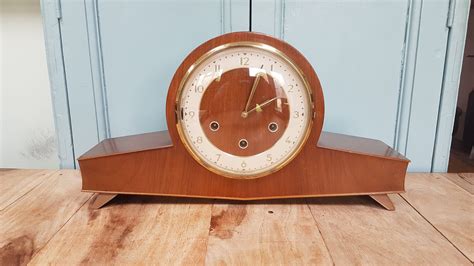 Vintage Smiths Enfield Mantle Clock Westminster Chimes Mantel Etsy Uk