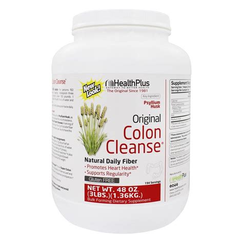 Colon Cleanse Daily Fiber Powder Original 48 Oz Health Plus Health Plus Coconut Benefits