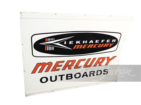 1960s Kiekhaefer Mercury Outboards Tin Dealership Sign