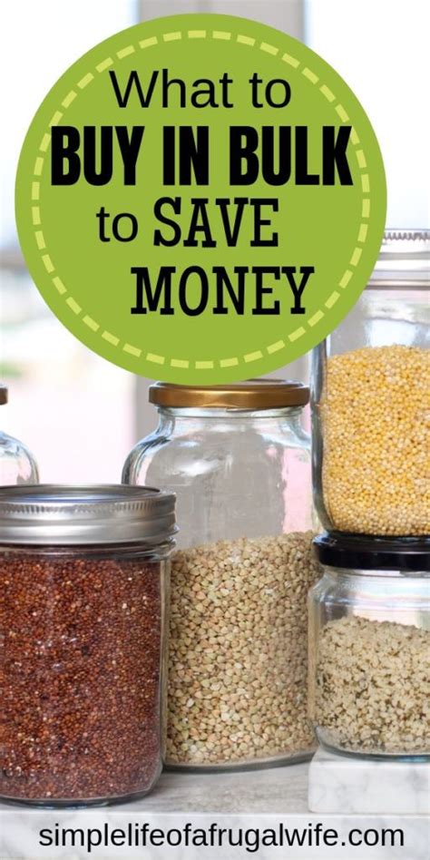 What To Buy In Bulk Simple Life Of A Frugal Wife Money Saving Meals