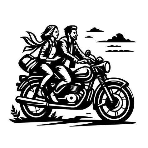 Couple Riding Motorcycle Svg Ideal For Cricut Silhouette Xtool