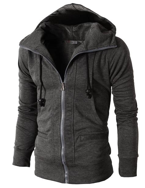 $47.55 mens outdoor cotton sports jacket. H2H Mens Casual Fashion Active Jersey Slim Fit Hoodie Zip ...