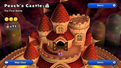 New Super Mario Bros U Peachs Castle Final Castle Youtube