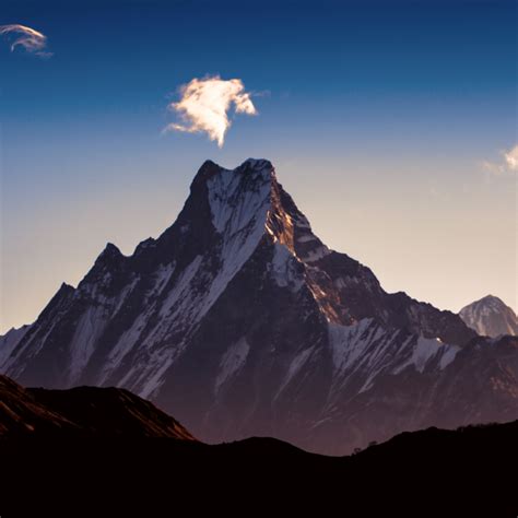 Wallpaper Dawn Sky Himalaya Mountains Peak Desktop Wallpaper Hd