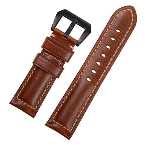 Genuine Leather Watchband Eache Oil Waxed Genuine Leather Watchband