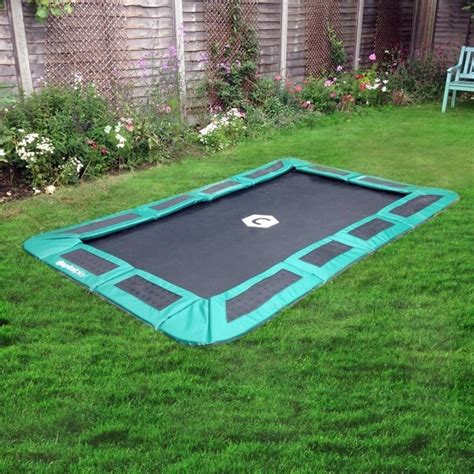 10ft X 6ft Green In Ground Trampoline Letsbuytrampolines