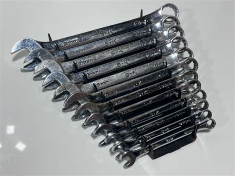 Sk Tools Usa 12pc Metric Superkrome Combination Wrench Set 8 19mm