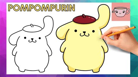 How To Draw Pompompurin | Sanrio | Cute Easy Step By Step Drawing