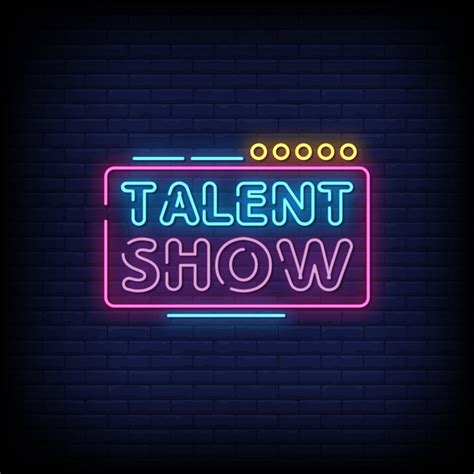 Talent Show Neon Signs Style Text Vector 2262953 Vector Art At Vecteezy
