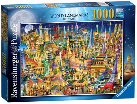 Ravensburger World Landmarks At Night Jigsaw Puzzle 1000 Pieces Pdk