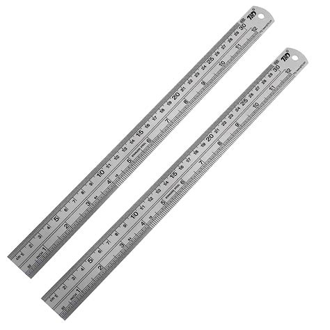 Youoklight Stainless Steel Ruler Setflexible Metal Ruler 12 Inch