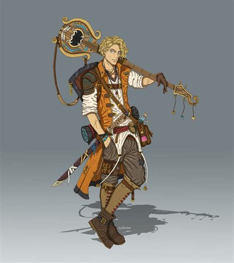 Halfelf Bard Character Design Fantasy Character Design