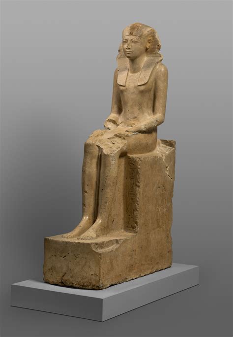seated statue of hatshepsut new kingdom the metropolitan museum of art