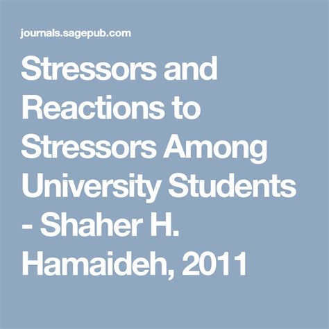 Colleges, universities with high yield. Stressors and Reactions to Stressors Among University Students - Shaher H. Hamaideh, 2011 ...