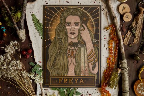 Freya A5 Art Print Norse Pagan Folklore Nordic Etsy
