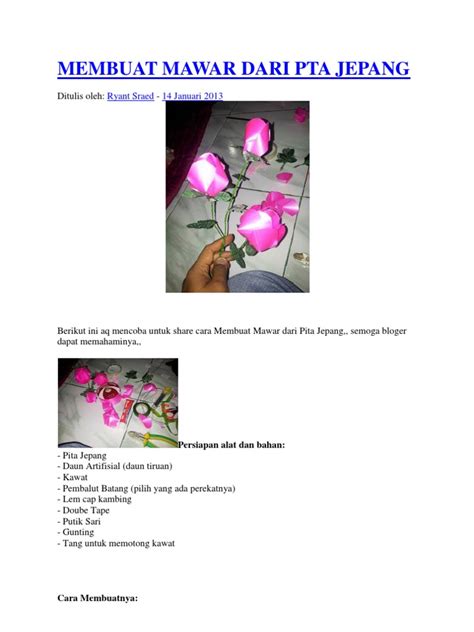 Check spelling or type a new query. Bunga Mawar Dari Pita Jepang