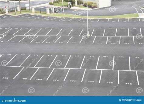 Numbered Parking Lot Stock Image Image Of Numbers White 18708359