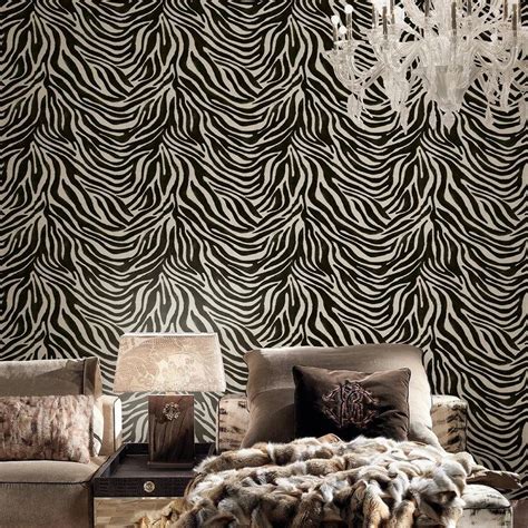 Room Vinyl Roberto Cavalli Zebra Lines Wallpaper For Wall Decoration