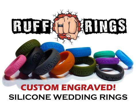Silicone Ring Custom Engraved Personalized Name Date Phrase Etsy Australia