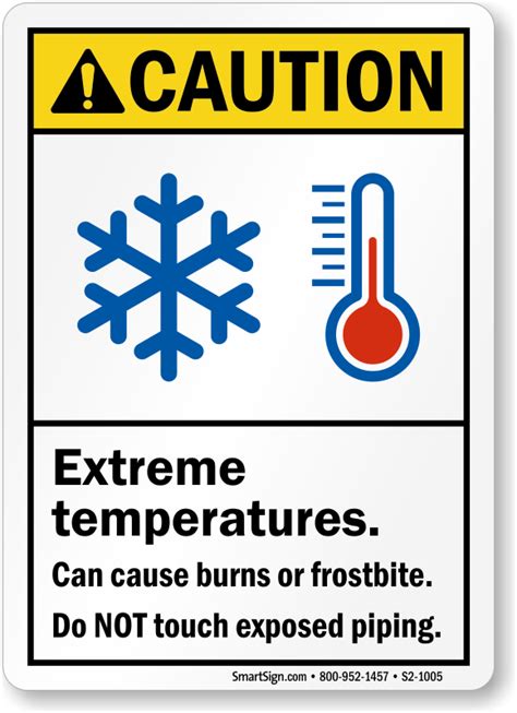Freeze Warning Signs Labels And Door Hangers
