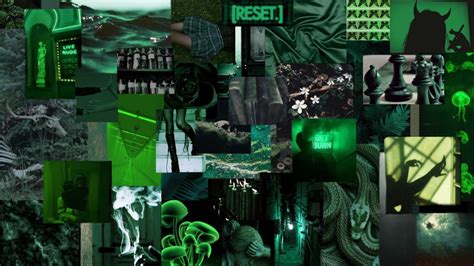 Dark Green Aesthetic Collage Wallpaper Dark Green Wallpaper Dark