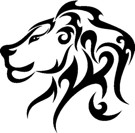 Tribal Lion Stickers 03, tribal animals decal, tribal ...