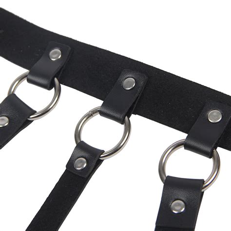 High Quality Bdsm Gear Adjustable Wild Black Leather Chest Punk Belt
