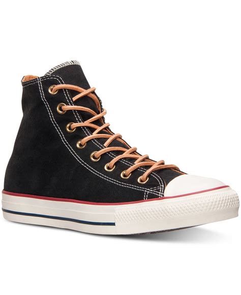 Converse Mens Chuck Taylor Hi Peached Canvas Casual Sneakers From