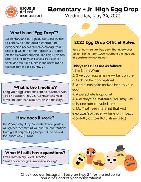 Elementaryjr High Egg Drop • Escuela Del Sol Montessori