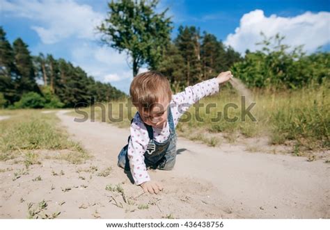 Happy Dirty Child Playing Sand Stock Photo 436438756 Shutterstock