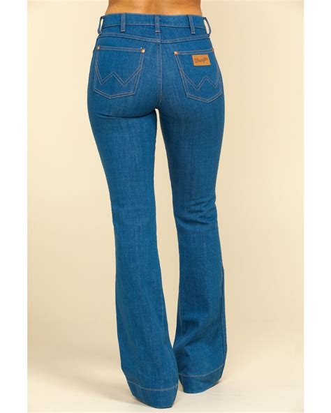 wrangler women s high rise lowdip rinse bootcut jeans blue wrangler jeans women s women