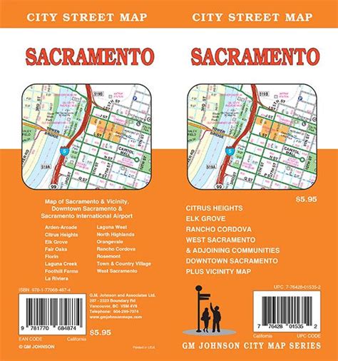 Sacramento California Street Map Gm Johnson Maps