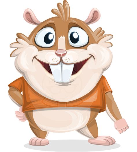 Hamster Cartoon Vector Character Aka Bean Mcround Graphicmama
