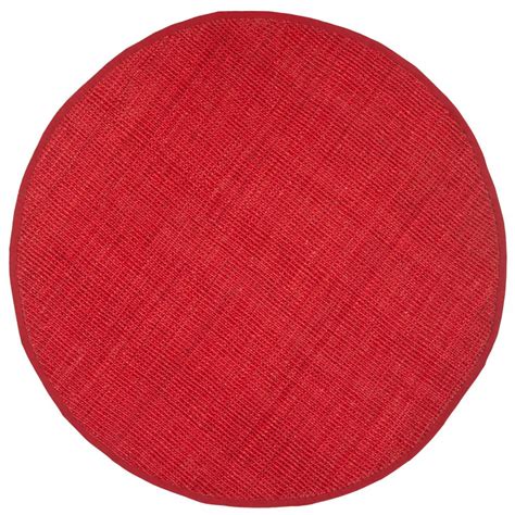 201 cm x 201 cm. Safavieh Natural Fiber Red 7 ft. x 7 ft. Round Indoor Area ...