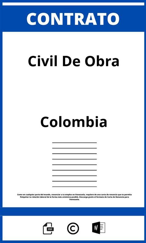 Contrato Civil De Obra Minerva 55 09 Pdf Colombia 2023