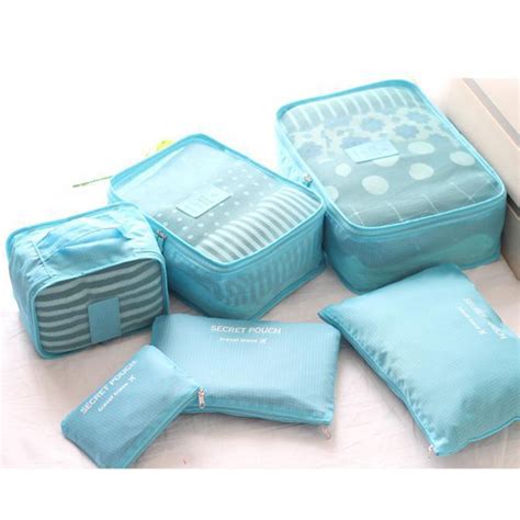 6pcs Travel Storage Bag Set For Clothes Luggage Packing Cube Organizer