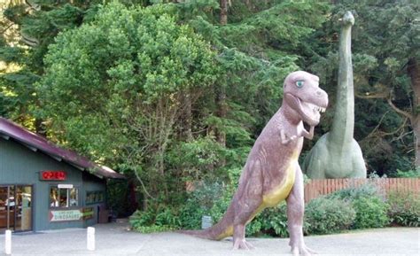 Prehistoric Gardens Is Located Along The 101 About Halfway Between